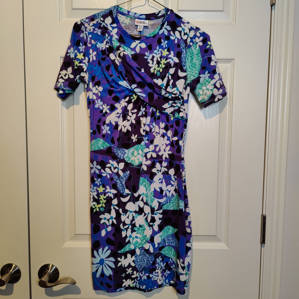 Peter Pilotto for Target Blue and Purple Sheath Mini Dress